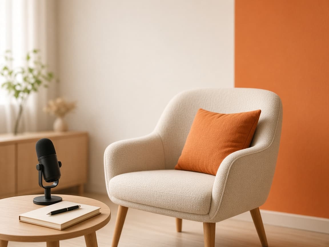 An interview chair ready for someone to participate